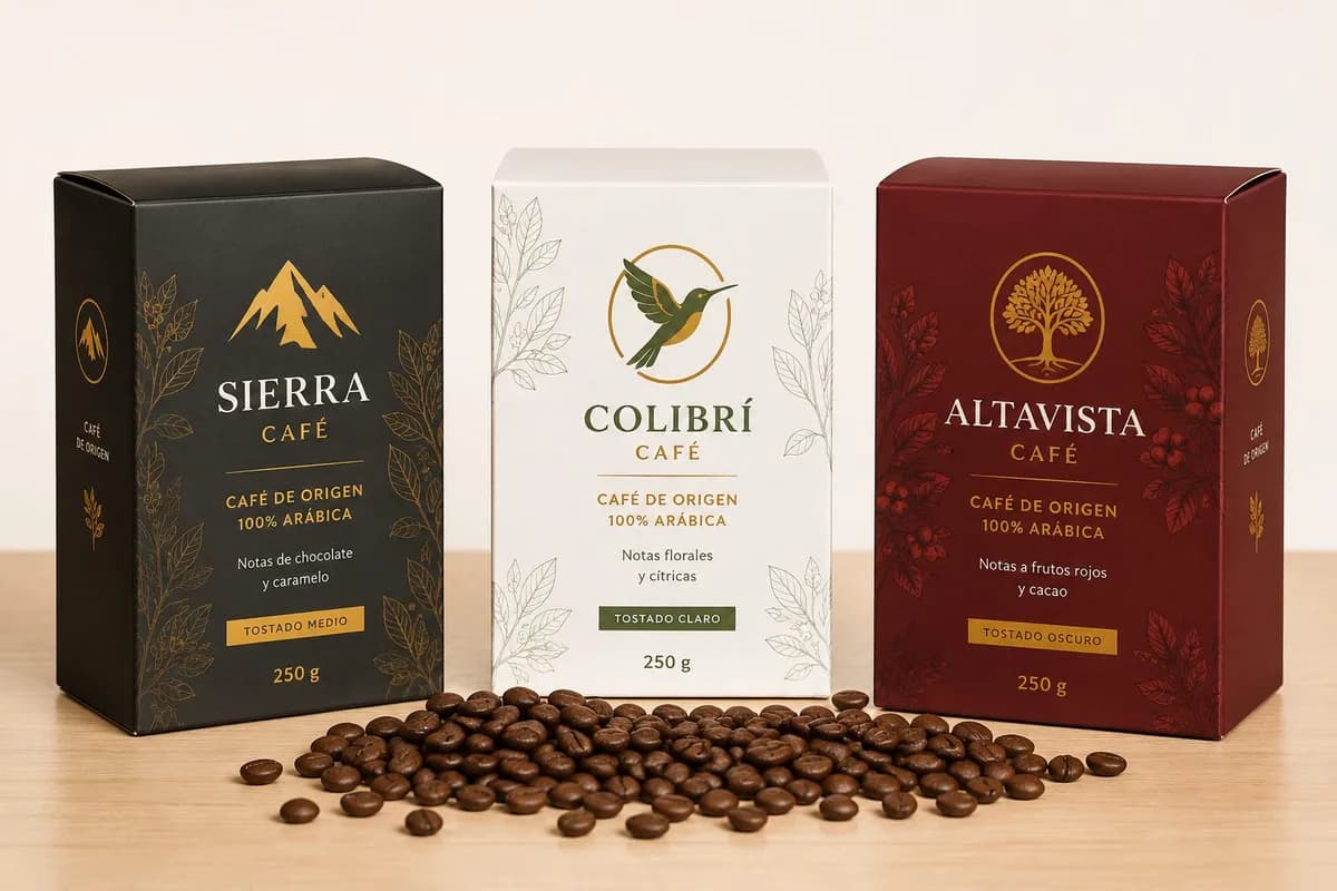 cajas de café  