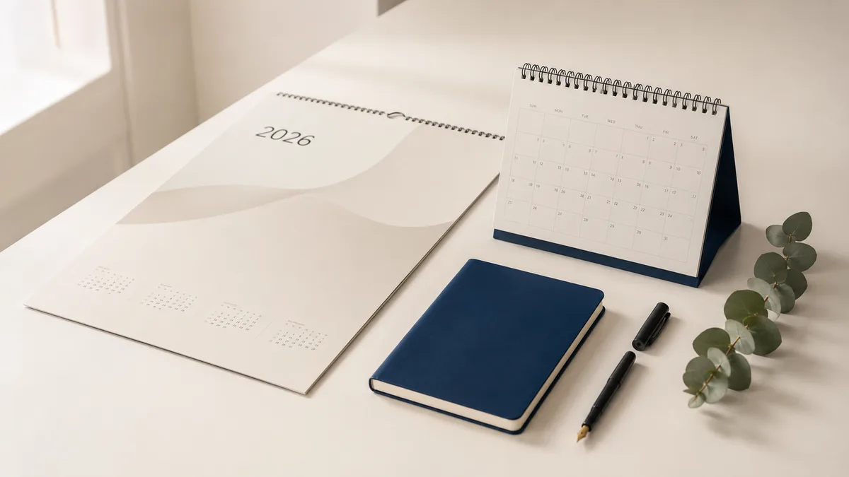 Calendarios para 2026: tendencias, tipos y dónde comprarlos
