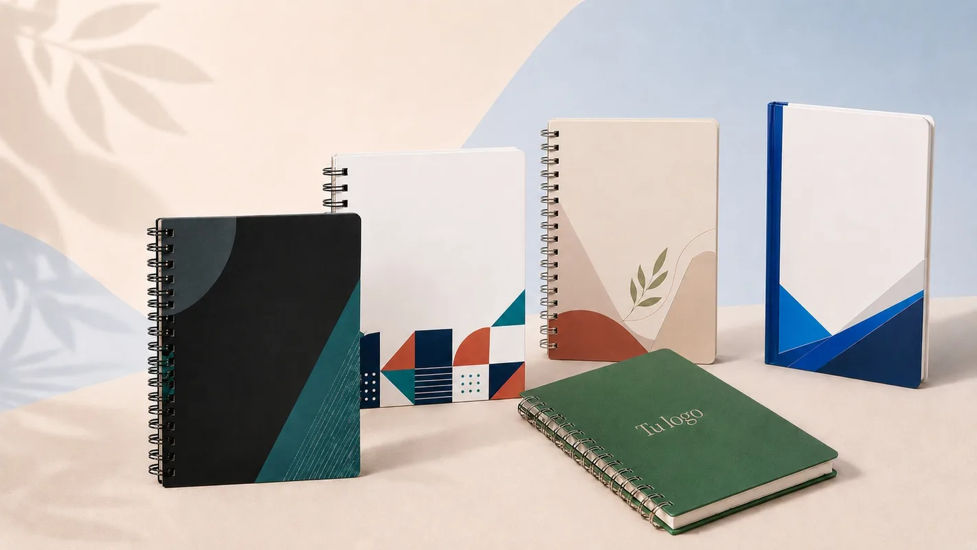 Cuadernos corporativos personalizados con diseño empresarial