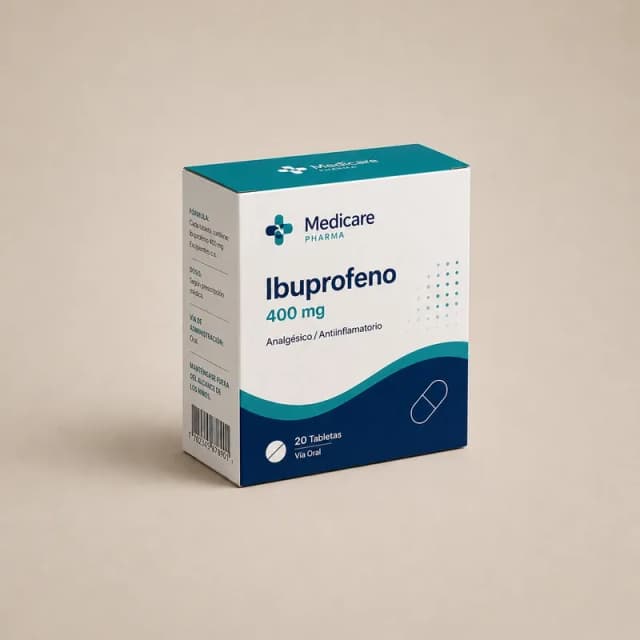 Caja plegadiza farmacéutica personalizada con diseño corporativo para productos médicos y laboratorios.